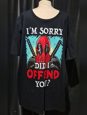 Graphic Deadpool-Inspired Black Short Sleeve Tee - (Box B)